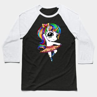 Cute Magical Unicorn Ballet Dance Gift For Ballerina Baseball T-Shirt